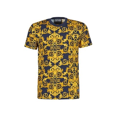 versace jeans couture t shirt navy blue and white|Versace Jeans Couture shirt men.